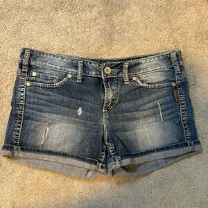 Silver Frances Denim Shorts